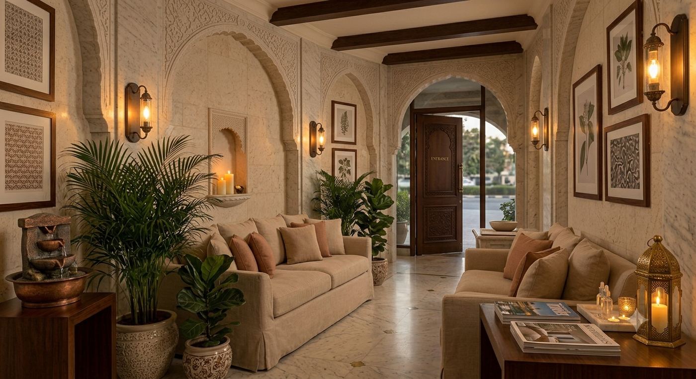 IRA Luxurious Spa waiting lounge